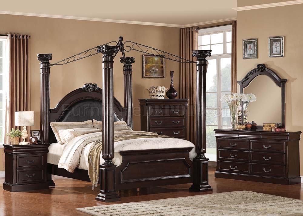 21340 Roman Empire II Bedroom in Dark Cherry by Acme w/Options - Click Image to Close