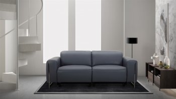 Hudson Power Motion Sofa in Slate Leather by Beverly Hills [BHS-Hudson Slate]