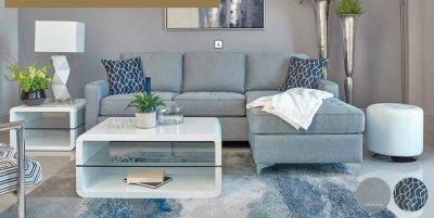 Nashua Sectional Sofa 509327 in French Blue Fabric by Coaster
