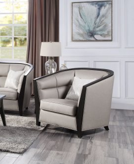 Zemocryss Chair 54237 in Beige Fabric by Acme