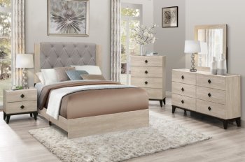 Whiting 5Pc Bedroom Set 1524 in Natural & Gray by Homelegance [HEBS-1524-Whiting]