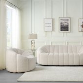 Osmash Sofa LV00229 in White Teddy Sherpa by Acme w/Options