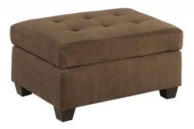 F7120 Cocktail Ottoman in Truffle Suede by Poundex