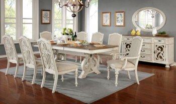 Arcadia Dining Table CM3150WH-T in Antique White w/Options [FADS-CM3150WH-Arcadia]