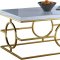 Brooke Coffee Table 230 White Glass Top by Meridian w/Options