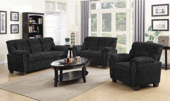 Clemintine Sofa & Loveseat Set 506574 in Graphite by Coaster [CRS-506574-Clemintine]