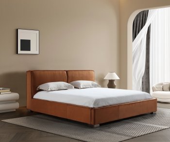 Serene Upholstered Bed in Chestnut by J&M [JMB-Serene Chestnut]