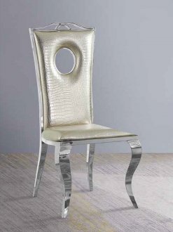 Cyrene Dining Chair DN00925 Set of 2 in Beige PU by Acme