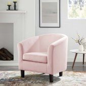Prospect Accent Chair Set of 2 in Pink Velvet by Modway
