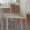 White Lacquered Top Dining Table w/Glass Legs & Optional Chairs