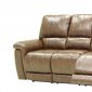 Hazelnut Full Leather Modern Motion Living Room Sofa w/Options