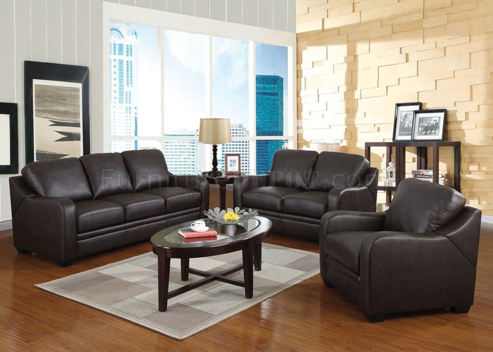 50720 Acker Sofa in Brown Bonded Leather Match by Acme w/Options