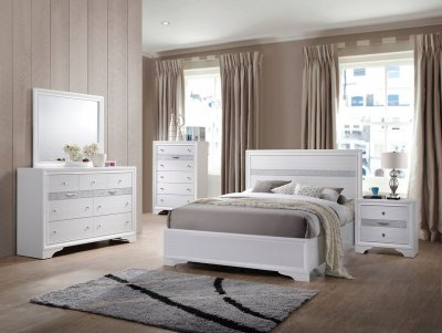 Naima Youth Bedroom Set 4Pc 25760 in White by Acme