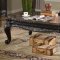 Florence Coffee Table 218 in Black w/Marble Top & Optional End T