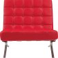 U6293 Accent Chair Set of 2 in Red Bonded Leather by Global