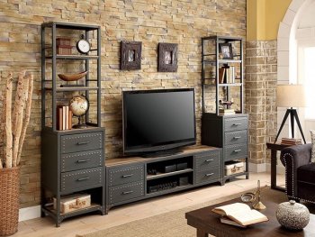 Galway Entertainment Unit 3Pc CM5904 in Graphite w/Options [FATV-CM5904-Galway]