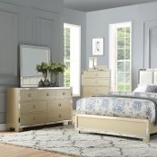 Voeville II Bedroom Set 5Pc 27130 in Champagne by Acme w/Options
