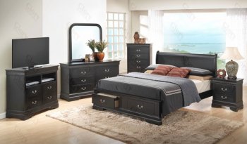 G3150D Bedroom by Glory Furniture in Black w/Storage Bed [GYBS-G3150D]