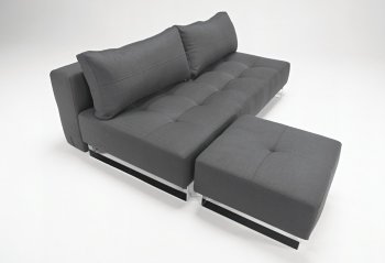 Black or Grey Fabric Modern Sofa Bed Lounger From Innovation [INSB-Supremax-Lounger-Black]