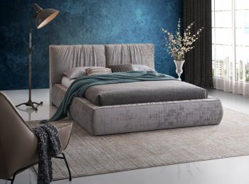 Onfroi Upholstered Bed BD02425Q in Gray Fabric by Acme [AMB-BD02425Q Onfroi]