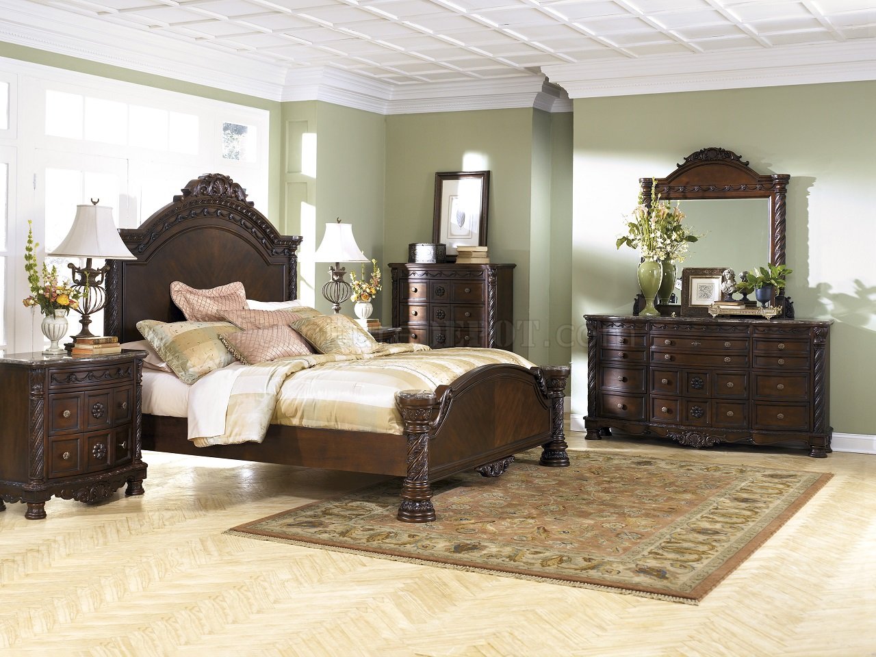 North Shore Bedroom Set B553 in Dark Brown by Ashley Furniture - Click Image to Close