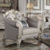 Vendome II Chair LV01331 in Ivory Fabric by Acme w/Options