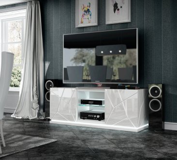 Kiu TV Stand in White by ESF