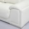 White Leather Contemporary 3PC Living Room w/Adjustable Headrest