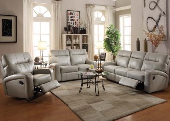 Valery Motion Sofa Gray Bonded Leather Match by Acme w/Options [AMS-51515 Valery]