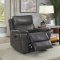 Lila Motion Sofa CM6540 in Gray Top Grain Leather Match w/Opt