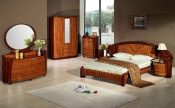 B88 Bedroom in Brown High Gloss Finish by Pantek w/Options [PKBS-B88]