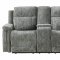 U1797 Power Motion Sofa & Loveseat in Dark Gray Fabric by Global