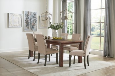 Coleman Dining Room 5Pc Set 107041 in Brown by Coaster w/Options
