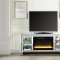 Noralie TV Stand w/Fireplace & LED LV00317 in Mirrored by Acme