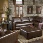 Dark Brown Bonded Leather Capri Sectional Sofa w/Options