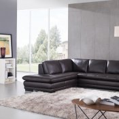 ML157 Sectional Sofa in Brown Leather by Beverly Hills