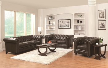 Roy Sofa Brown Bonded Leather Match 504551 by Coaster w/Options [CRS-504551 Roy]