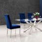 Juno 732 Chrome Dining Table w/Glass Top & Optional Chairs