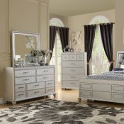 F9357 Bedroom Set 5Pc in Silver Finish by Boss w/Options