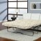 White Bonded Leather Modern Sofa w/Queen Size Sleeper