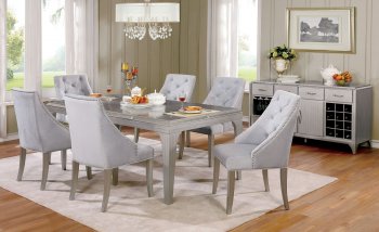 Diocles CM3020T Dining Table in Silver Color w/Options [FADS-CM3020T-Diocles]