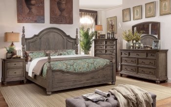 Audrey Bedroom CM7729 in Wire-Brushed Gray w/Options [FABS-CM7729-Audrey]