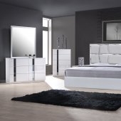 Degas Bedroom Silver by J&M w/Optional Palermo White Casegoods