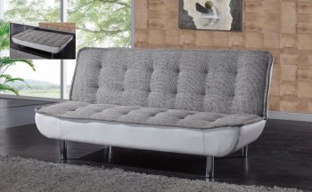 Grey Fabric Modern Sofa Bed w/Metal Legs [GFSB-JF-65]