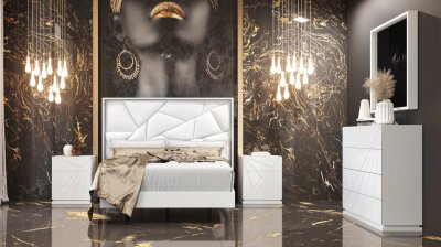 Avanty Bedroom in White by ESF w/Optional Casegoods