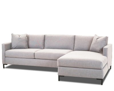 Dawson Sectional Sofa K54600 in Vintage White Fabric by Klaussne