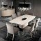 Dune Perla Dining Table w/Wooden Base in Frise Perla by Rossetto