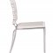 Set of 4 White or Espresso Modern Leatherette Dining Chairs