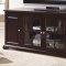 Deep Rich Espresso Finish Classic TV Stand w/Open Side Storage