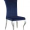 Marilyn Dining Room 5Pc Set 115571 by Coaster w/Ink Blue Chairs